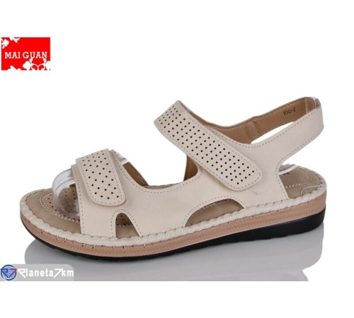 Босоніжки жіночі на літо (8 пар р.36-41) бежевий  "Maiguan"