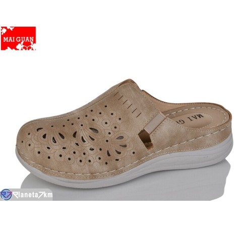 Шлепки жіночі на літо (8 пар р.36-41) коричневий  "Maiguan"