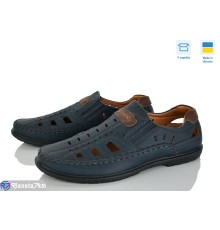 Туфлі чоловічі на літо (8 пар р.40-45) синій  "Fuggo"