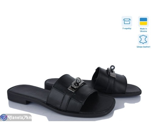 Шлепки жіночі на літо (6 пар р.36-40) чорний  "Linda"