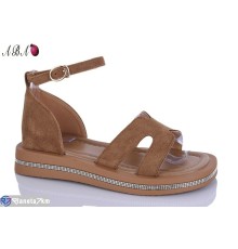 Босоніжки жіночі на літо (8 пар р.36-40) коричневий  "Aba"