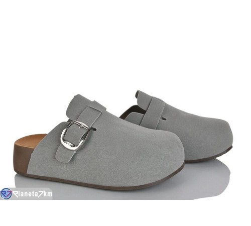 Шлепки жіночі на літо (8 пар р.37-40) сірий  "TIMUS-OPT"