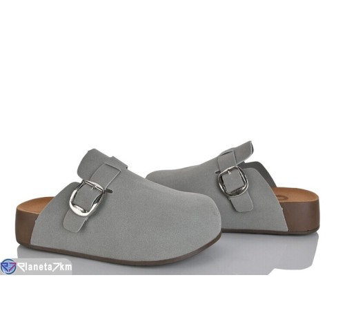 Шлепки жіночі на літо (8 пар р.37-40) сірий  "TIMUS-OPT"