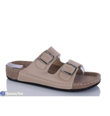 Шлепки жіночі на літо (6 пар р.37-41) коричневий  "SALIVAN"