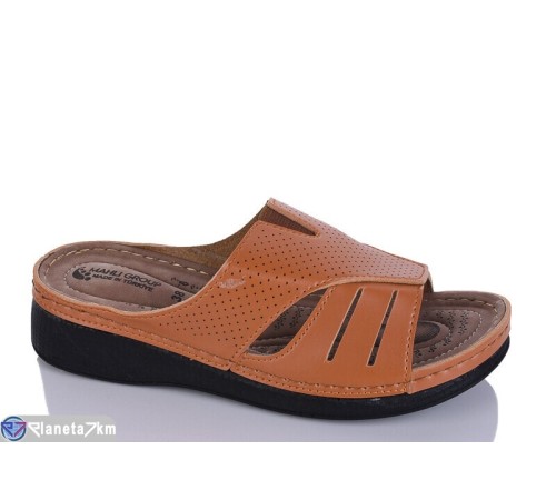 Шлепки жіночі на літо (6 пар р.37-41) camel  "SALIVAN"