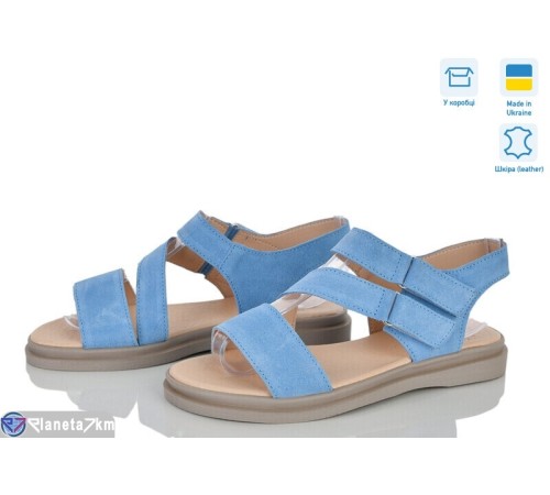 Босоніжки жіночі на літо (6 пар р.36-40) блакитний  "Linda"