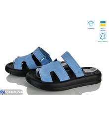 Шлепки жіночі на літо (8 пар р.36-41) блакитний  "ERIKA"