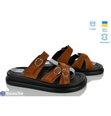 Шлепки жіночі на літо (8 пар р.36-41) коричневий  "ERIKA"