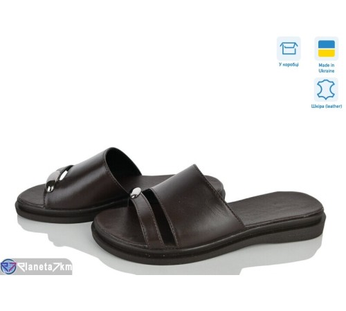 Шлепки жіночі на літо (6 пар р.36-40) коричневий  "Linda"