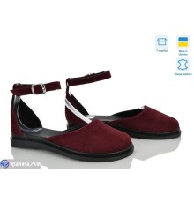 Туфлі жіночі на літо (6 пар р.36-40) бордовий  "Linda"