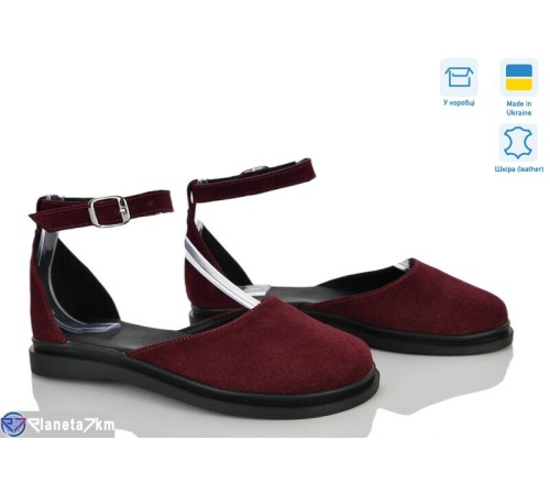 Туфлі жіночі на літо (6 пар р.36-40) бордовий  "Linda"