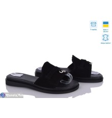 Шлепки жіночі на літо (6 пар р.36-40) чорний  "Linda"