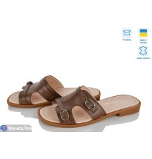 Шлепки жіночі на літо (8 пар р.36-41) коричневий  "ERIKA"