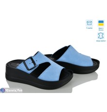 Шлепки жіночі на літо (8 пар р.36-41) блакитний  "ERIKA"