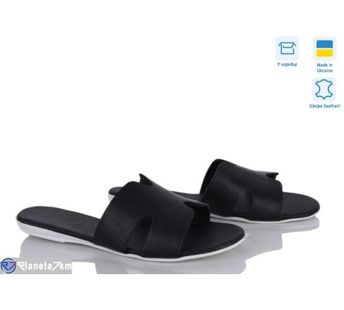 Шлепки жіночі на літо (7 пар р.36-40) чорний  "Daman"