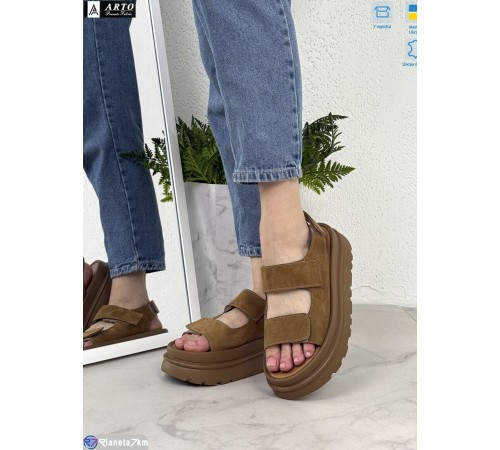 Босоніжки жіночі на літо (8 пар р.36-41) camel  "ARTO"
