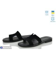 Шлепки жіночі на літо (6 пар р.36-40) чорний  "Linda"