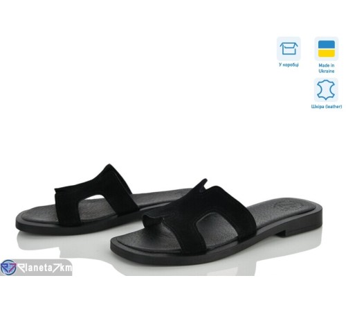 Шлепки жіночі на літо (6 пар р.36-40) чорний  "Linda"