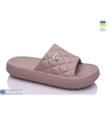 Шлепки жіночі на літо (6 пар р.36-41) коричневий  "INPIRE"