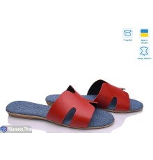 Шлепки жіночі на літо (4 пар р.38-40) червоний  "Daman"