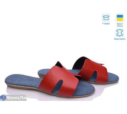 Шлепки жіночі на літо (4 пар р.38-40) червоний  "Daman"