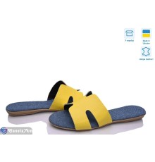 Шлепки жіночі на літо (4 пар р.38-40) жовтий  "Daman"