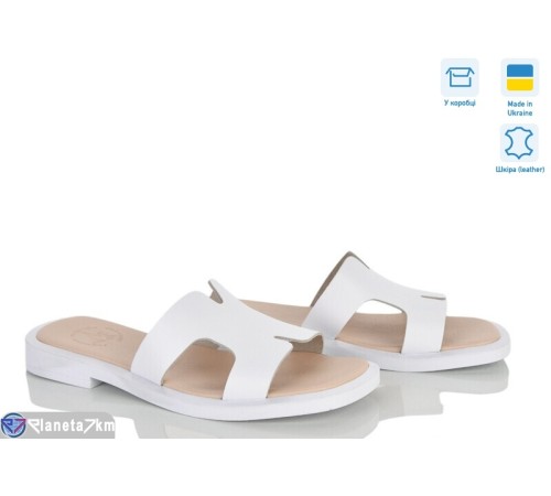 Шлепки жіночі на літо (6 пар р.36-40) білий  "Linda"