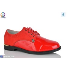 Дитячі туфлі на весну/осінь (8 пар р.32-37) червоний  "Леопард"