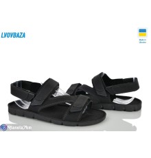 Сандалі чоловічі на літо (8 пар р.40-45) чорний  "LEOBAZA"