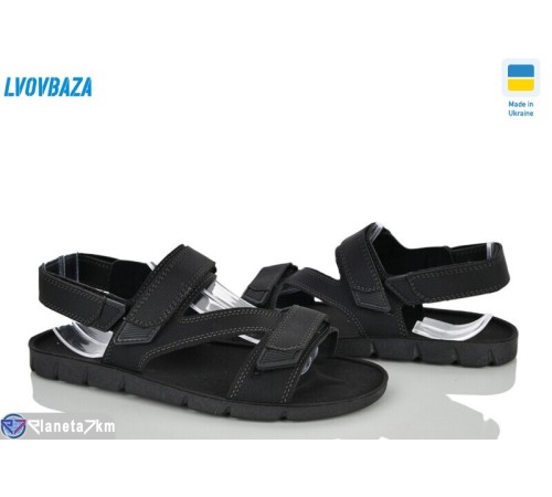 Сандалі чоловічі на літо (8 пар р.40-45) чорний  "LEOBAZA"