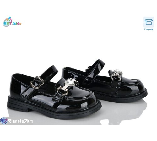 Дитячі туфлі на весну/осінь (8 пар р.26-31) чорний  "BBT"