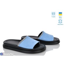 Шлепки жіночі на літо (8 пар р.36-41) блакитний  "ERIKA"