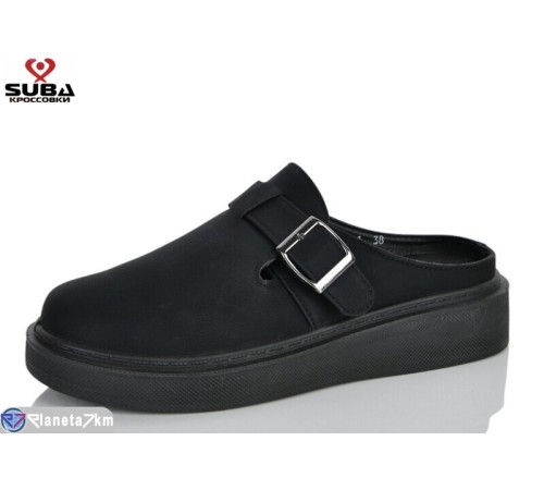 Шлепки жіночі на літо (8 пар р.37-41) чорний  "SUBA"