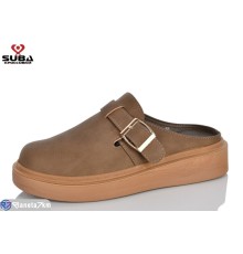 Шлепки жіночі на літо (8 пар р.37-41) коричневий  "SUBA"