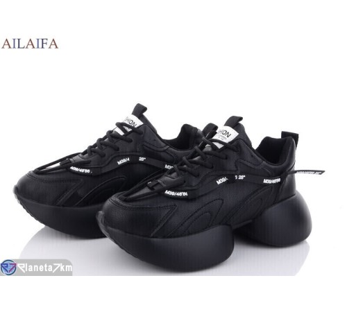 Кросівки жіночі на весну/осінь (6 пар р.36-41) чорний  "Latifa"