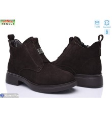 Черевики жіночі на зиму (8 пар р.36-41) коричневий  "HENGJI-ELENA"