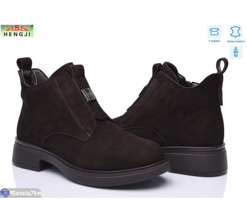 Черевики жіночі на зиму (8 пар р.36-41) коричневий  "HENGJI-ELENA"