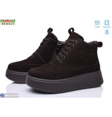 Черевики жіночі на зиму (8 пар р.36-41) коричневий  "HENGJI-ELENA"