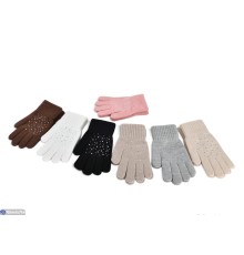 Рукавички дитячі на зиму (12 шт. р.сетка 8-12) мікс  "CAROLLA"