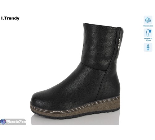 Черевики жіночі на зиму (6 пар р.36-41) чорний  "Trendy"