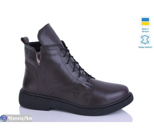 Черевики жіночі на зиму (6 пар р.37-41) коричневий  "LIKA"