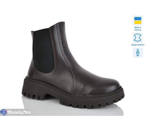 Черевики жіночі на зиму (6 пар р.37-41) коричневий  "LIKA"