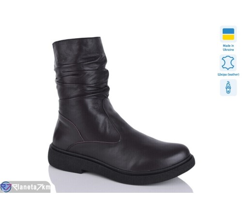 Черевики жіночі на зиму (6 пар р.37-41) коричневий  "LIKA"