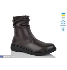 Черевики жіночі на зиму (6 пар р.37-41) коричневий  "LIKA"