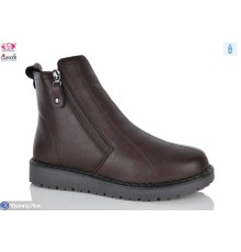 Черевики жіночі на зиму (8 пар р.37-42) коричневий  "Gukkcr"