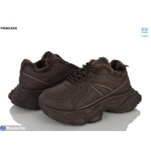 Кросівки жіночі на зиму (8 пар р.37-41) коричневий  "DIANA"