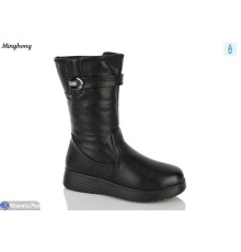 Чоботи жіночі на зиму (8 пар р.37-42) чорний  "HORSE"