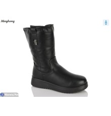 Чоботи жіночі на зиму (8 пар р.37-42) чорний  "HORSE"