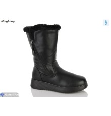 Чоботи жіночі на зиму (8 пар р.37-42) чорний  "HORSE"