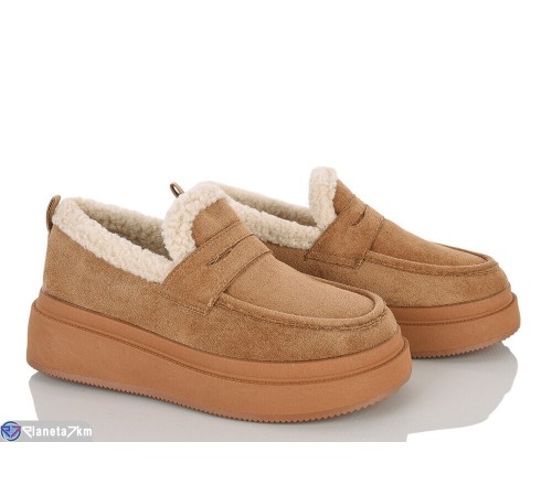 Туфлі жіночі на зиму (8 пар р.36-41) camel  "LAIFA"